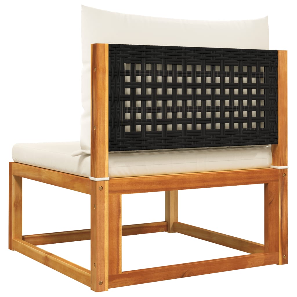 Canapé de jardin en rotin et bois d'Acacia – Image 4