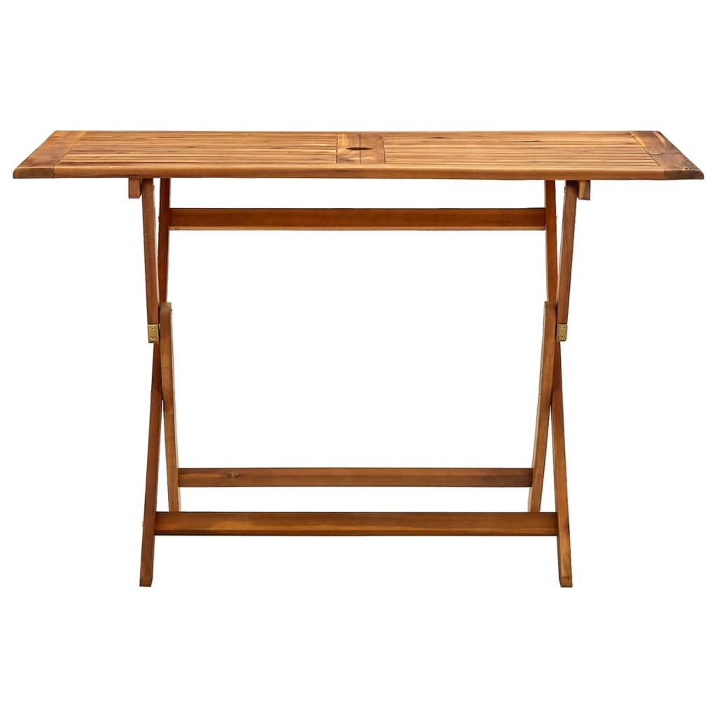 Table de jardin marron en bois d'acacia – Image 2